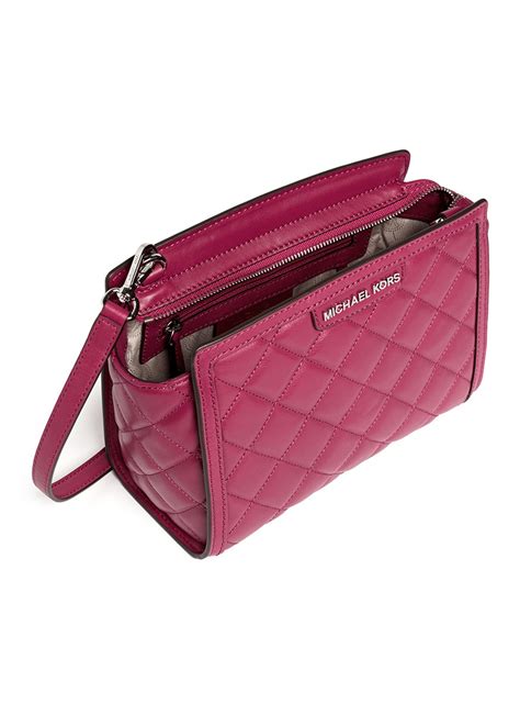 michael kors quilted bag pink|michael kors quilted shoulder bag.